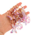 A-Z Dreamy Sequin Letters Keychain For Women Tassel Butterfly Pendant Initial Keyring Purse Suspension Bags Car Key Chain.