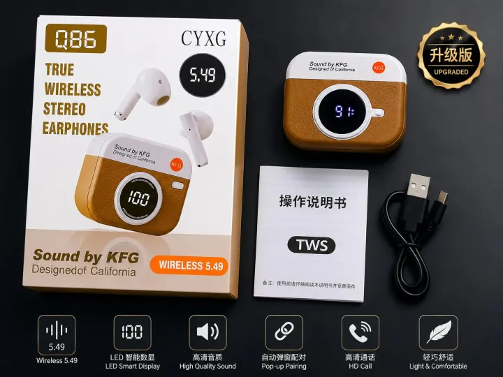 Q86%20TWS%20Wireless%20Earphones%20Bluetooth%205.3%20Stereo%20Sport%20Headphones%20Retro%20Camera%20Style%20Earbuds%20Compatible%20iPhone%20Android%20-%20Image%203