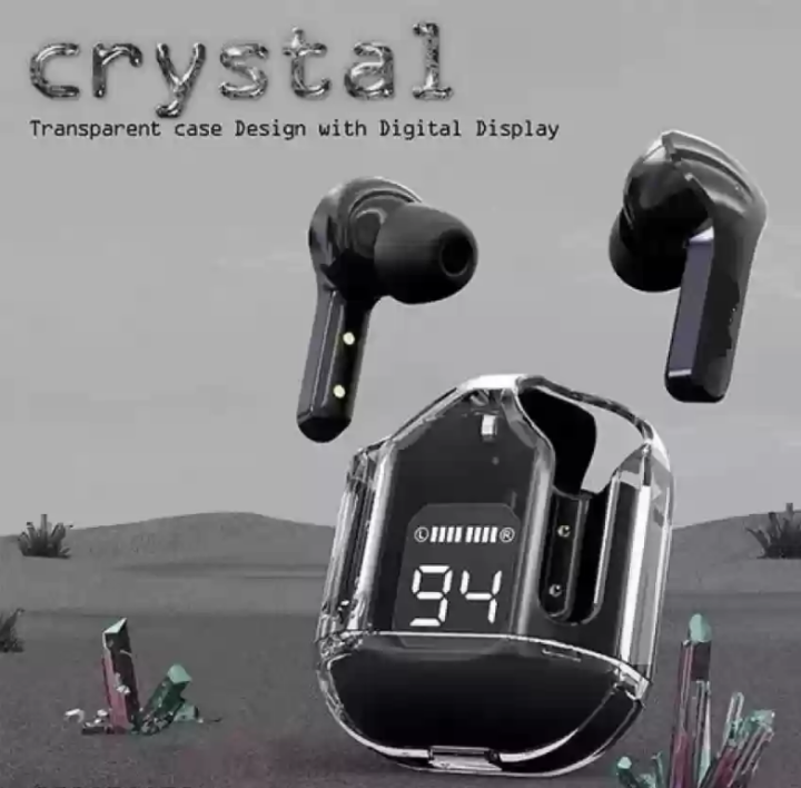 Ultrapods Max True Wireless Earbuds with Display Transparent Design, Bluetooth 5.3 Water Proof