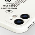 Jizetin for iPhone 12 Pro Max Case NASA Astronaut Design Side Design Phone Case Square Edge Pattern Liquid Silicone Cases Full Cover Camera Shockproof Protective Case.