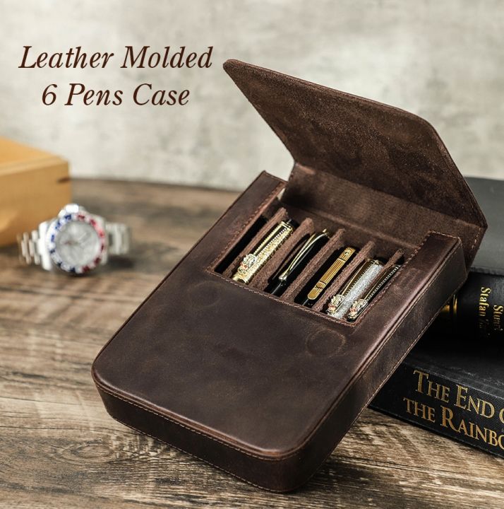 CONTACT'S FAMILY Handmade Fountain Pen Case Leather for Men Women