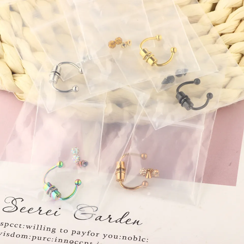 The road to happiness Store】Nose Ring Non-Allergic Stainless