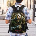 Horror Movie Character Killer Backpack for Men Women Waterproof School College Halloween Film Bag Print Bookbag. 