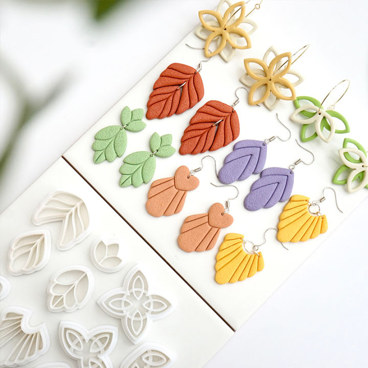 Leaf Shape/Lotus Flower Earrings Polymer Clay Mold Irregular