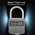 2X Smart Time Lock LCD Display Electronic Timer Switch USB Rechargeable Timer Padlock Travel Electronic Timer-Qing. 