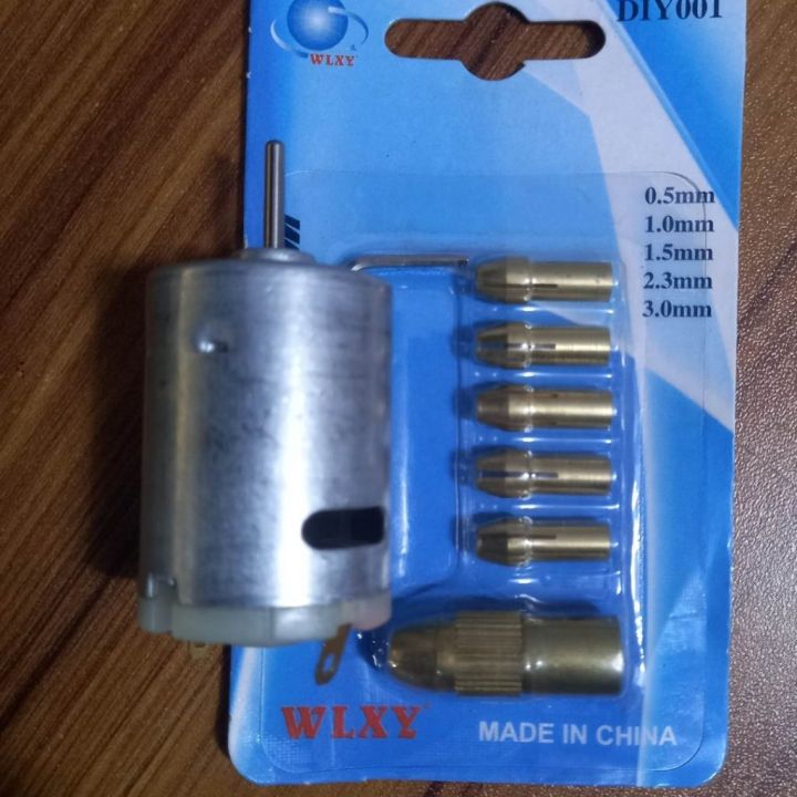 DC%2012V%20Motor%20With%20Mini%20Drill%20Chucks%20Set%205%20In%201%20Electric%20Motor%202.35mm%20Shaft%20Hole%20Micro%20Clamp%20Socket%20Adapters%20Gold%200.5mm%201mm%201.5mm%202mm%202.5mm%203mm%20Drill%20Chuck%20DIY%20Tools%20Set%20-%20Image%206