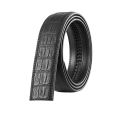 Durable Man Vintage Casual Business Belts Crocodile Pattern Waist Band Leather Belt Automatic Buckle Waistband.