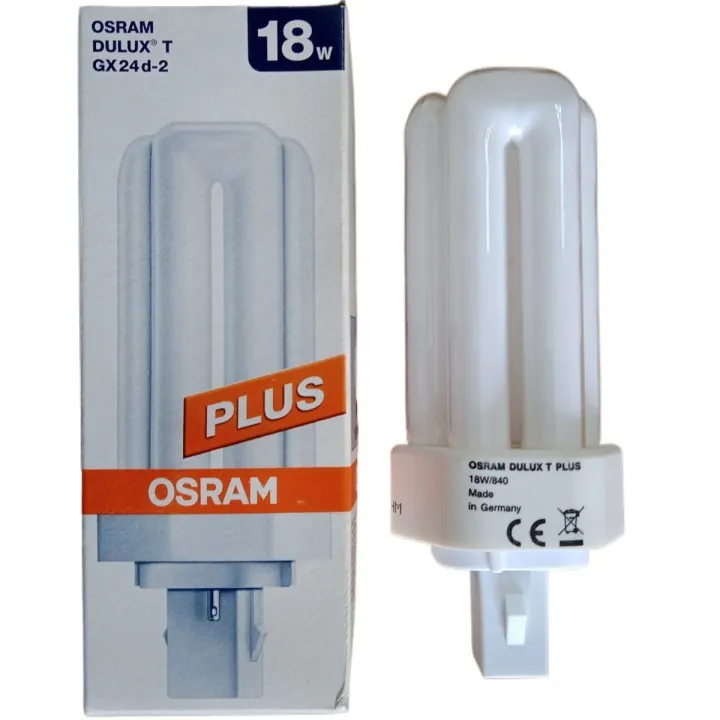 OSRAM%2018W%20Dulux%20T%20Plus%20Lamp%2018W/840%20GX24d-2%20(2Pin)%201200lm%20Cool%20White,%20Germany%20-%20Image%202