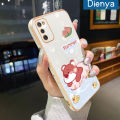 Dienya For Samsung galaxy A04 M04 F04 A04E A03 Core A03S Case Cartoon Summer Bear Luxury Plating Phone Cases New Square Edge Pattern Silicone Soft Casing Camera Lens Protection Shockproof Cover. 