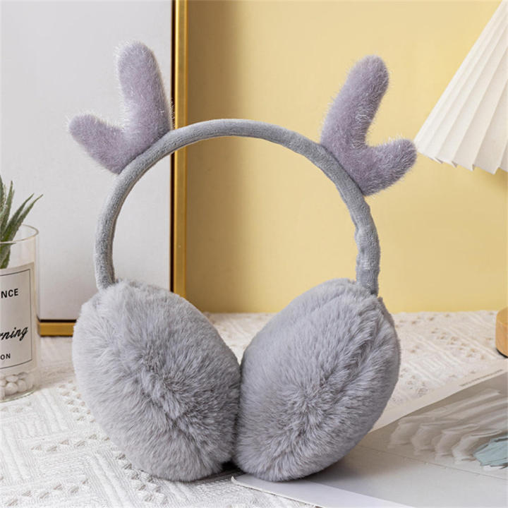 Plush%20Earmuffs%20Cute%20Faux%20Foldable%20Ear%20Warmers%20Cashmere%20Antler%20Ear%20Covers%20for%20Winter%20Women%20Girls%20Children%20Outdoor%20-%20Image%207