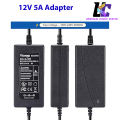Facmogu 60W 12V 5A AC/DC Power Adapter, 100-240V AC to DC 12V 5A Power Suppy, 12 Volts 5 Amps AC DC Table Top Adapter, 60 Watts 12V 5A Switching Power Adaptor Converter, 5.5x2.5mm & 5.5x2.1mm DC Plug. 
