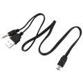 USB 2.0 to Mini A Male 3.5mm Jack Plug Audio Data Cable 45cm 2 Pcs.