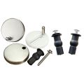 2Pcs Toilet Seat Screws Top Fix Hinge Pack & 2x Toilet Seat Hinge Hole Fixings Well Nut Screw Rubber Back to Wall - as shown.