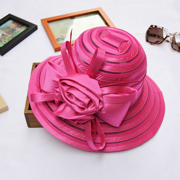 Sunnyheart%20Lady%20Beach%20Hat%20Flower%20Decor%20Sunshade%20Medieval%20Mesh%20Prom%20Hat%20-%20Image%208