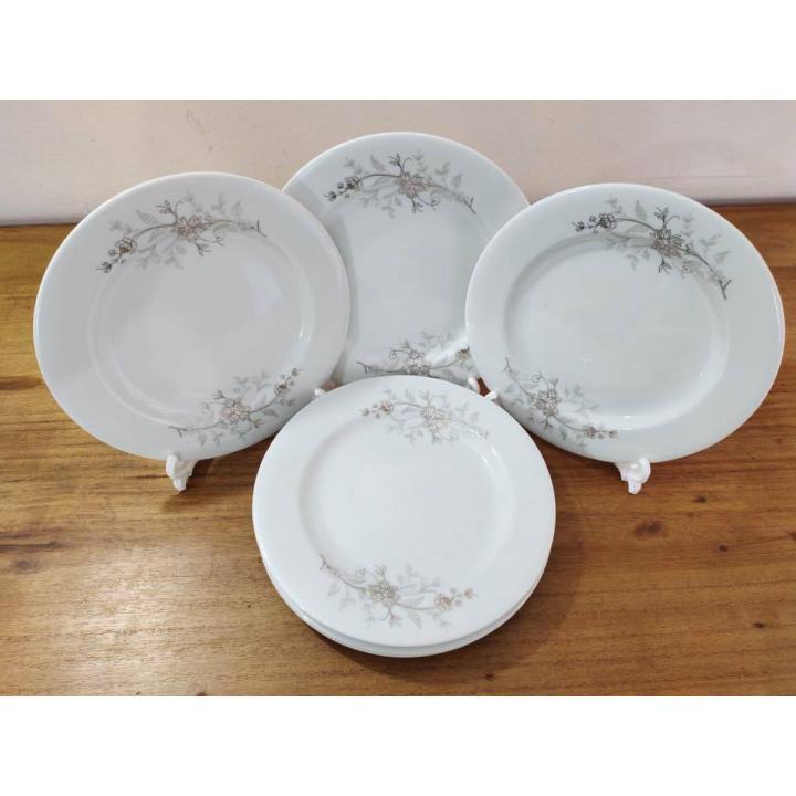 Pcs Ceramic Flower Print Dinner Plate Set 11