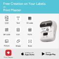 Phomemo M110 Label Maker - Portable Blue-tooth Thermal Label Maker Printer for Barcode, Clothing, Jewelry, Retail, Mailing, Compatible with Android & iOS System, Support 20mm-50mm Width Sticker Paper printing. 