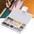 Leather Rivet, Double Caps Cloth Rivets 240Pcs for DIY. 