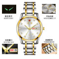 [ Low Price Impulse ] Foreign Trade One Piece Dropshipping Quartz Watch Luxury Gold Double Calendar Luminous Men's Water-Proof Watch. 