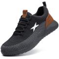 Safety Work Shoes For Men Women Steel Toe Cap Anti-smashing Working Boots Breathable Outdoor Construction Shoes Work Big Size 48.