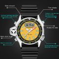 SANDA 3008 Multifunctional Men Outdoor Sports Noctilucent 50m Waterproof Digital Wrist Watch. 