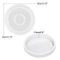 12 Pack Round Silicone Coaster Molds,Clear Epoxy Molds for Casting with Resin,Concrete,Cement and Polymer Clay. 