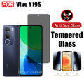 3 in 1 Vivo Y19S Y18 Y18E Y28 4G Y03 TPU Soft Silicone Transparent Phone Cover with Camera Protective Film Back Cover + Privacy Tempered Glass+Back Film.