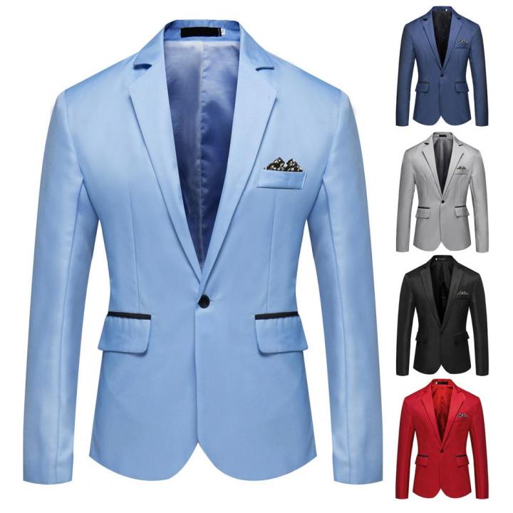 %E3%80%90Nightmaree%E3%80%91Stylish%20Men%20Blazer%20Temperament%20Wedding%20Blazer%20Solid%20Color%20Good%20Touch%20Slim%20Fit%20Suit%20Coat%20One%20Button%20-%20Image%203