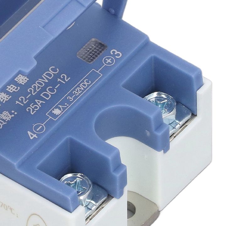 【Must-Have Style】 Control Relay Single Phase Solid State Relay 3-32V Input 12-220V Output 25A Load Current High Strength Screw for Machinery Equipments