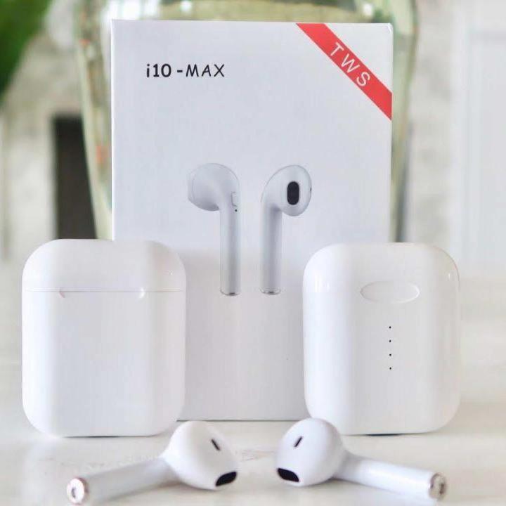 i10 max TWS wireless headphones mini AirPods EarPods Bluetooth 5.0 Earphones Earbuds Charging box mic for all phone Earbuds a a a a a a a a a a a a a Bulotooth Headphone Daraz .bd