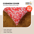 Cushion Cover, Red & White (18"x18") Only Cover. 