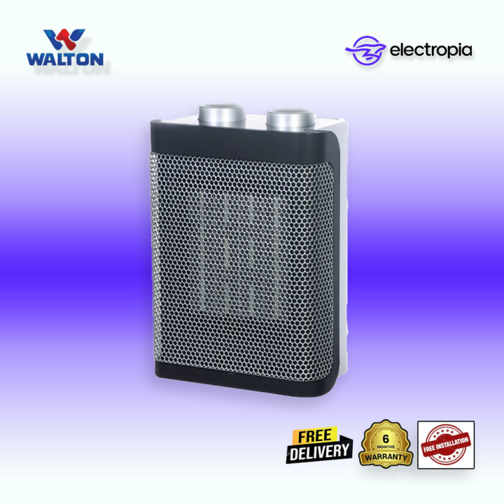 Walton WRH-PTC0X Mini Room Heater - Black and Silver
