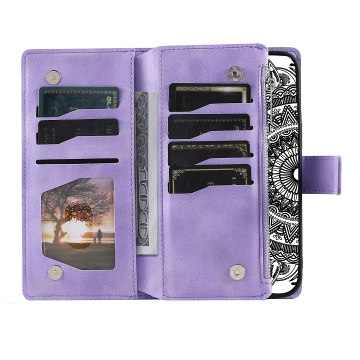 %EF%BC%88COD%20Available)Multi-Card%20Totem%20Zipper%20Leather%20Phone%20Case%20For%20Honor%20200%20Lite%20-%20Image%2010