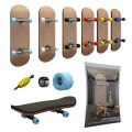 Finger Skateboard Set, Finger SkateBoard Wooden Fingerboard Toy Professional Stents Finger Skate Set Mini Skateboard Tech Deck. 