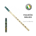 Feadog Tin Whistle Brass in the Key "C" Made in Iriland , Irish Whistle Pack.