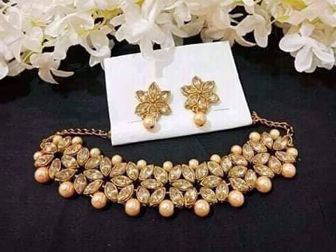 Treditional%20fashion%20wedding%20/party%20bridal%20choker%20necklace%20&%20Earrings%20set%20for%20women%20-%20Necklace%20-%20Necklace%20For%20Girls%20-%20Image%203