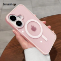 Luxury Acrylic Magnetic Clear Case For iPhone 16 15 14 13 12 11 Pro Max 16 Plus Magsafe Wireless Charge Hard PC Girls Pink Cover. 