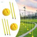 Football Agility Training Poles Field Warning Rod Soccer Training Sticks 1m.