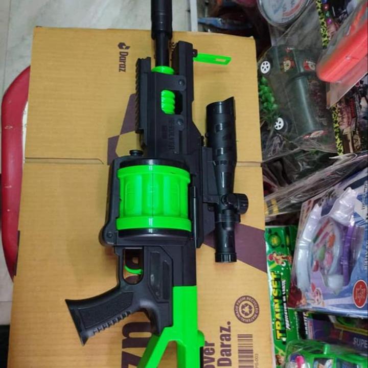 Sniper Toy Big Size Laser Gun -Black And Green/Orange (23''inch)