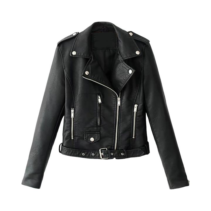 Faux%20Leather%20Jacket%20Women's%20Grunge%20Zippered%20Belted%20Lapel%20Streetwear%20Motorcycle%20Coats%20Cool%20Girls%20Asymmetrical%20Bomber%20Jackets%20-%20Image%202