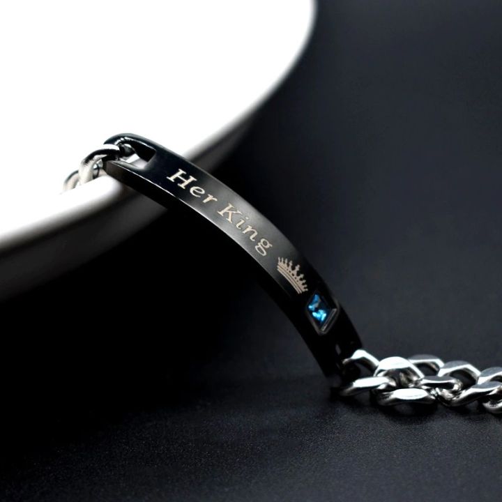 Couple Bracelets For Men Women Her King And His Queen - Bracelet For Women