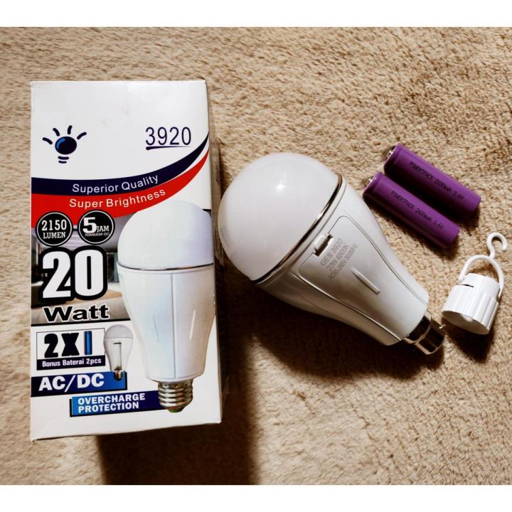 Double Battery AC/DC Rechargeable LED Light 20 WATT, 5 to 6 hours ...