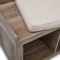 Better Homes Gardens 3-Cube Storage Bench, Rustic Gray. 