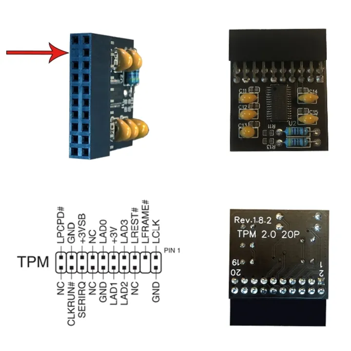 TPM%202.0%20Module,%20SPI%20TPM2.0%20Module%20Strong%20Compatibility%20for%20Mainboard%20for%20PC%20for%20Computer%20-%20Image%208