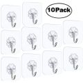10 PCs Strong Transparent Suction Cup Sucker Wall Hooks Hanger for Kitchen Bathroom Holder Accessories. 