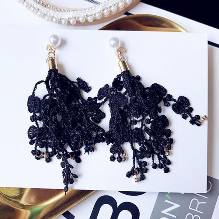 Dangle%20Earrings%20All-match%20Temperament%20Tassel%20Streamers%20Faux%20Pearl%20Stud%20Earrings%20-%20Image%204