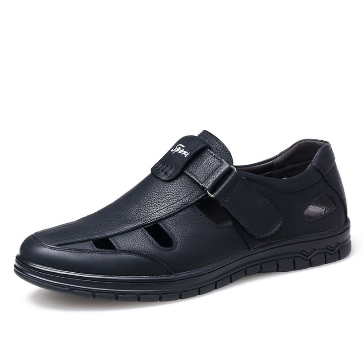 New%20Men's%20Leather%20Shoes%20Cool%20Breathable%20round%20Toe%20Slip-on%20Hollow%20out%20Leather%20Sandals%20Shoes%205507%20-%20Image%206