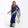 Blue & Golden Combnation 12 Hand Half Silk Saree for Women. 