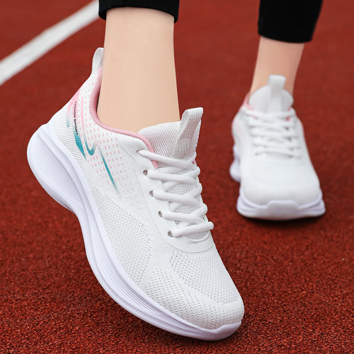 Shoes for women 2024 Spring and Autumn New Flying Woven Casual Shoes Factory Direct Sales Soft Sole Breathable Foreign Trade Breathable Sneakers Women