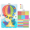 DIY Cartoon Animal Colorful Dot Primary Mosaic Puzzle Stickers Games Learning Early Education Toys For Kids Children Gifts.