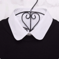 Women Men Cotton Fake Collar Blouse Vintage Solid Detachable Shirt Collar False Lapel Blouse Top Clothes Accessories.